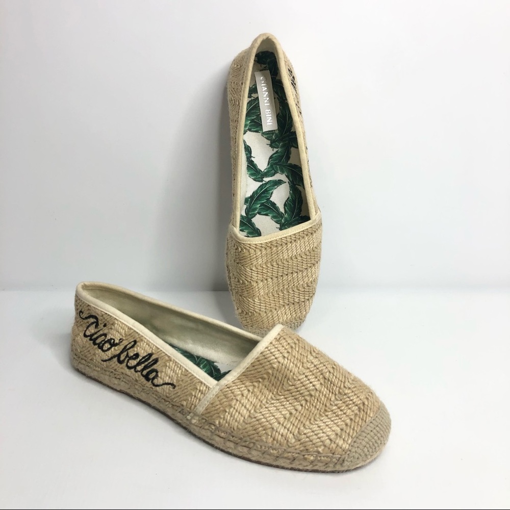 Gianni Bini Shoes Ciao Bella Woven Espadrille Flats size 9.5